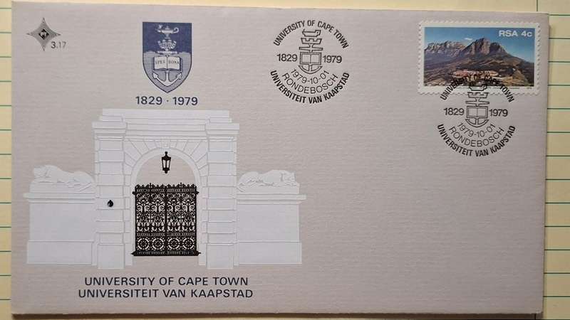 1979 - RSA - FDC with insert - University of Cape Town -  Postmark Rondebosch