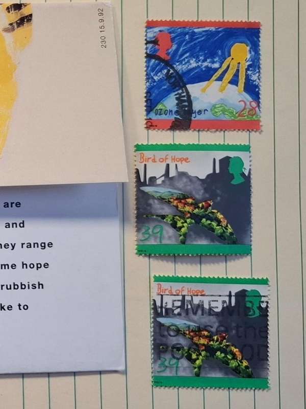 1992 - UK - Used : 28 + 39 -  Unused : 39 -  The Green Issue Royal Mail Brochure with Stamps