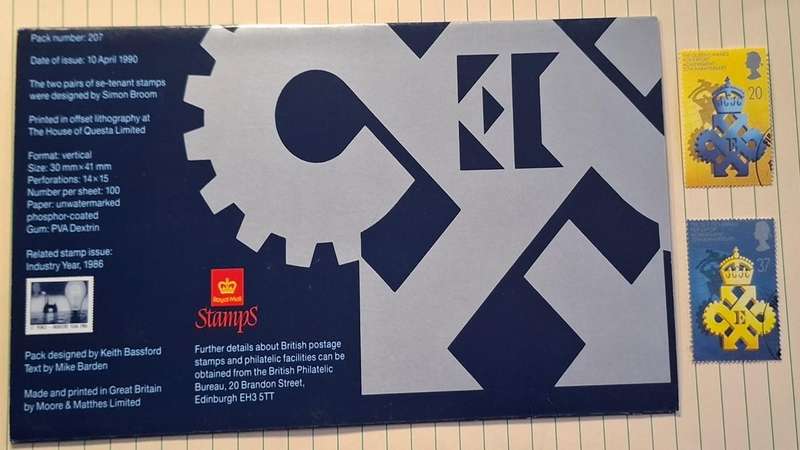 1990 - UK - Used : 20 + 37 - The Queen's Awards Royal Mail Brochure with Stamps