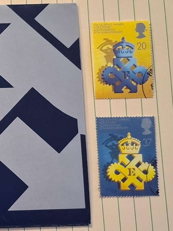 1990 - UK - Used : 20 + 37 - The Queen's Awards Royal Mail Brochure with Stamps