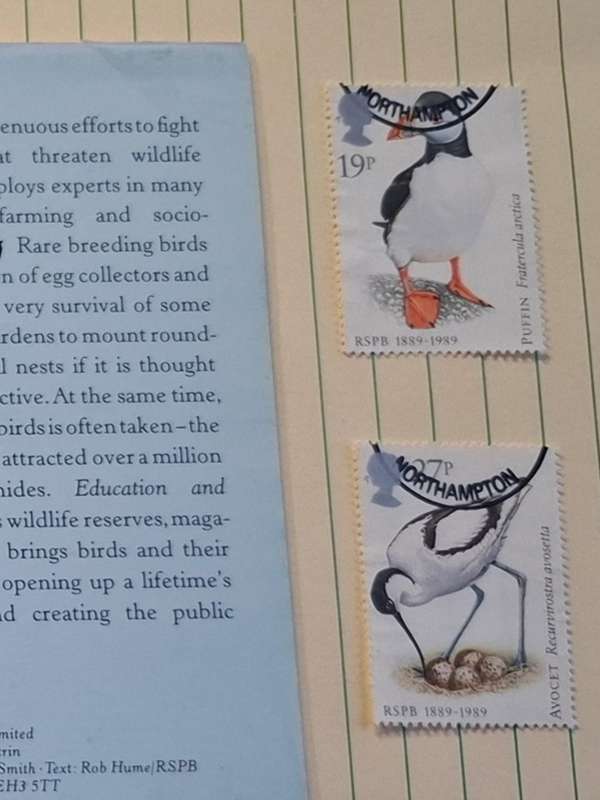 1989 - UK - Used : 19 + 27 - Birds Royal Mail Brochure with Stamps