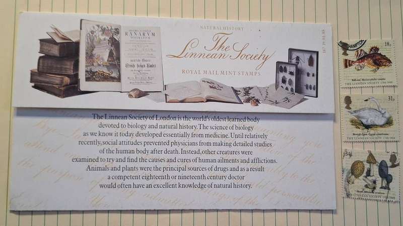 1988 - UK - Used : 18 + 31 + 34 - The Linnean Society Royal Mail Brochure with Stamps