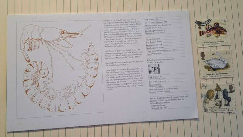 1988 - UK - Used : 18 + 31 + 34 - The Linnean Society Royal Mail Brochure with Stamps