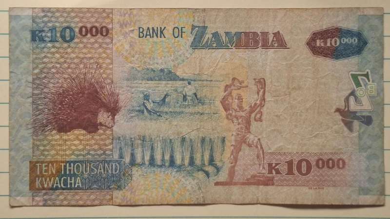 2007 - Zambia - 10 Kwacha - Signature: Dr. Caleb Mailoni Fundanga - Demonetised Jul 2013 - GE03 0797