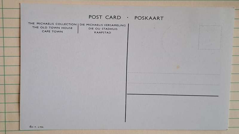 1966 - RSA - Post card  - The old Town House Cape Town  -  The Michaelis Collection - Postmark Repub