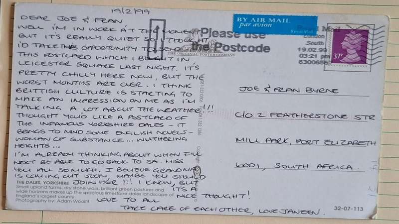 1999 - England -  Yorkshire Dales -  Used Post Card