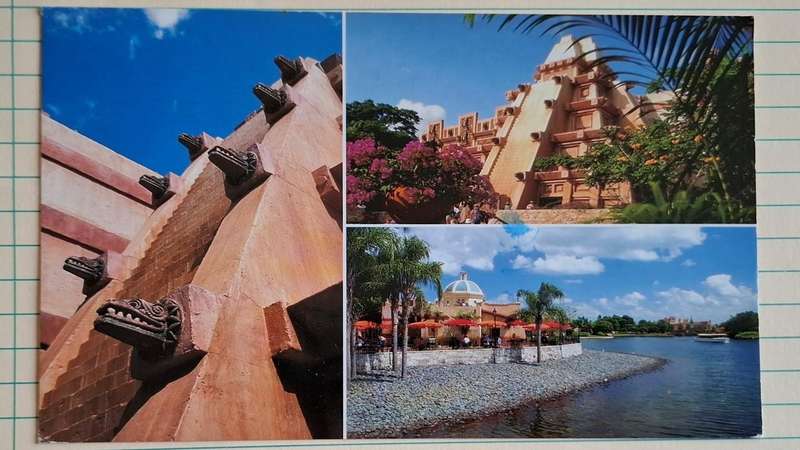 1997 - Walt Disney Word Epcot -  Mystical symbols from ancient culture  -  Used Post Card