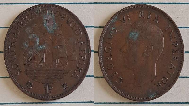 1940 - South Africa - 1 Penny -  Demonetised - March  1961 - Bronze