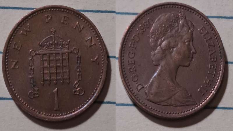 1990 - UK - 1 New Penny - Elizabeth II -   Demonetised - No - Bronze
