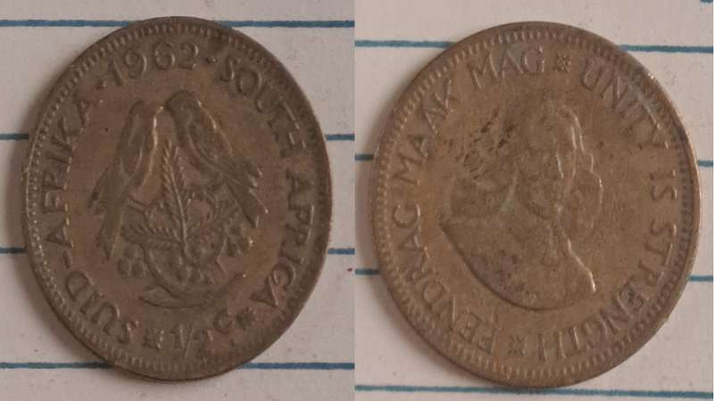 1962 - South Africa  - ½ Cent  - Jan van Riebeeck/Eendrag maak mag * Unity is strength - Brass