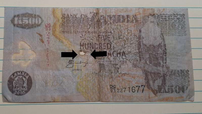 2005 - Zambia - 500 Kwacha - Signature: Dr. Caleb Mailoni Fundanga - Demonetised Jul 2013 - DG 22746