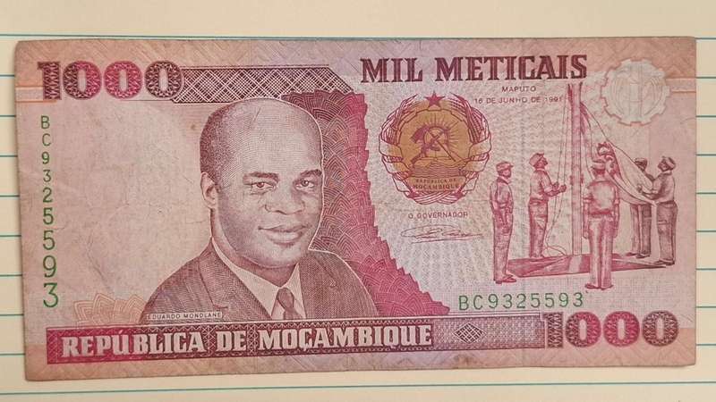 1991 - Mozambique - 1000 Meticais - Signature: Adriano Afonso Maleiane - Demonetised Dec 2012 - BC 9