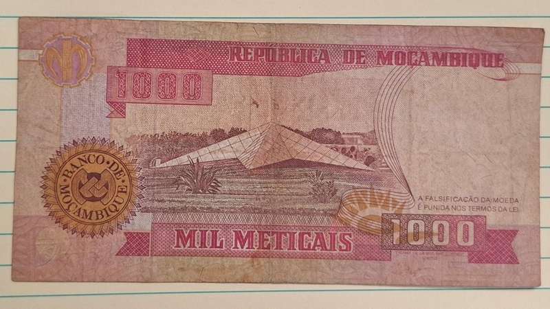 1991 - Mozambique - 1000 Meticais - Signature: Adriano Afonso Maleiane - Demonetised Dec 2012 - BC 9