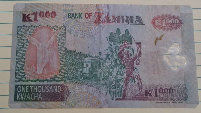 2006 - Zambia - 1000 Kwacha - Signature: Dr. Caleb Mailoni Fundanga - Demonetised Jul 2013 - EF03 97