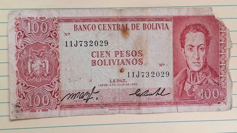 1962 - Bolivia - Signature: Patrick Njoroge - Signature: Milton Paz Cardozo - Demonetised Dec 1987 -
