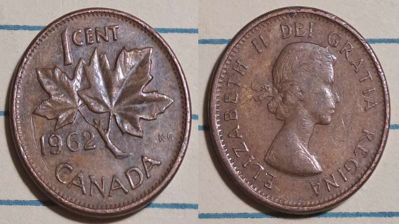 1962 - Canada  - 1 Cent - Demonetised - No  - Bronze