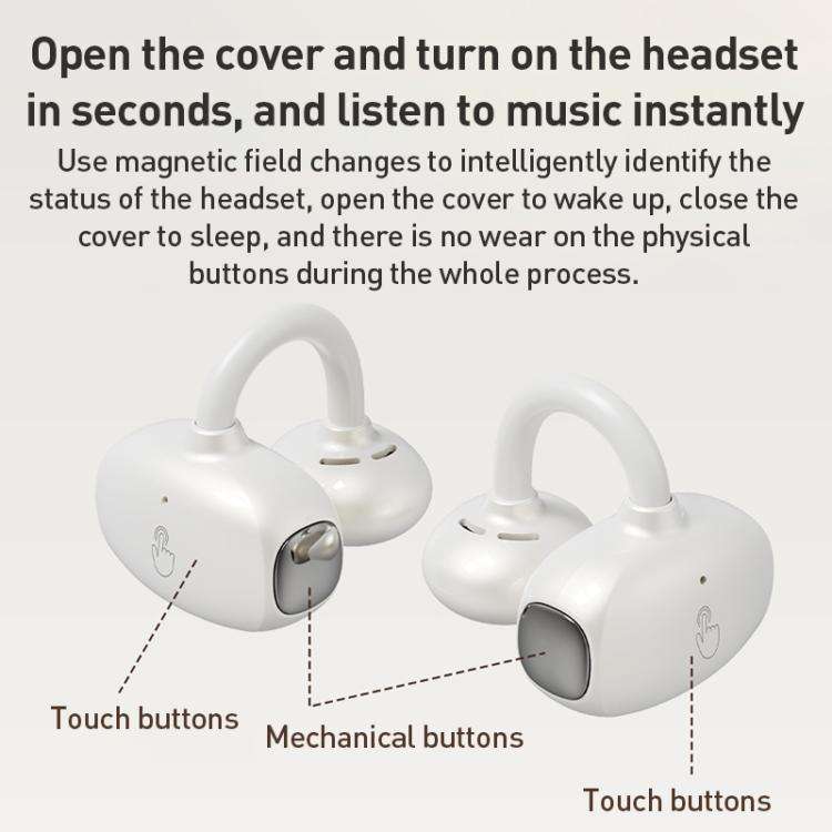 ZGA GS24 Ear Clip Wireless Bluetooth Earphones(Black)