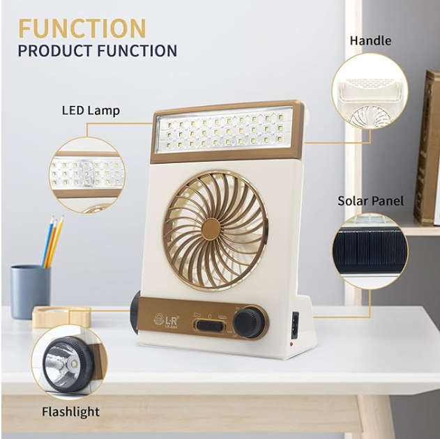 Solar Light Fan With Light Regulation