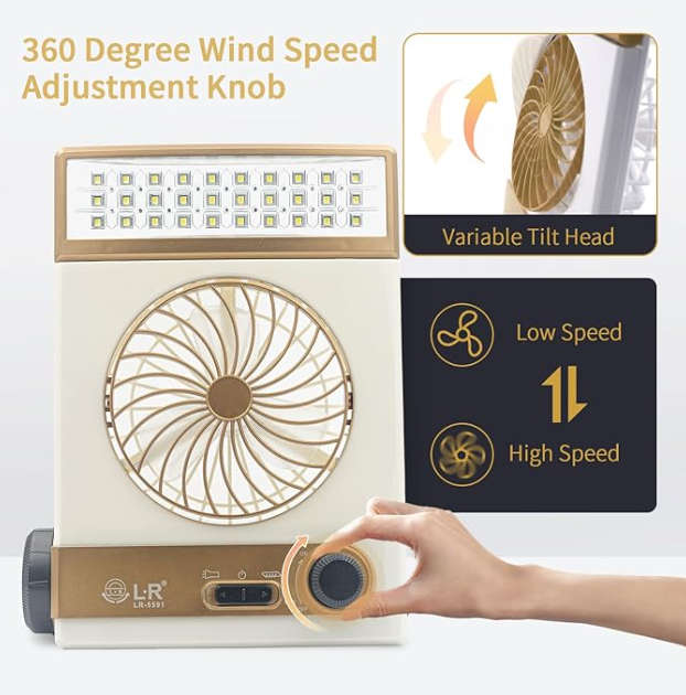 Solar Light Fan With Light Regulation