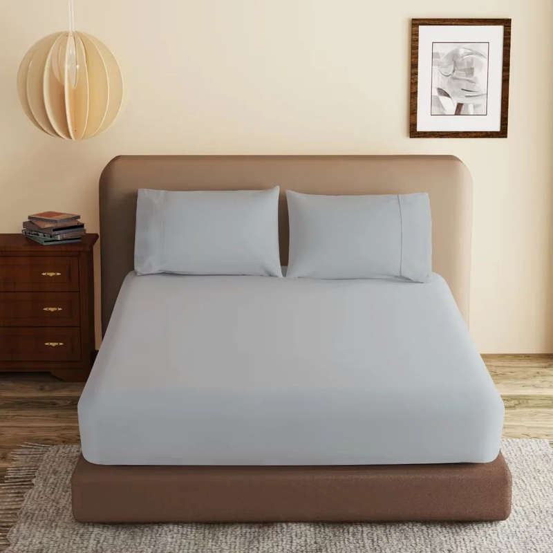 Queen Fitted Sheet & Pillowcase Set! - Grey