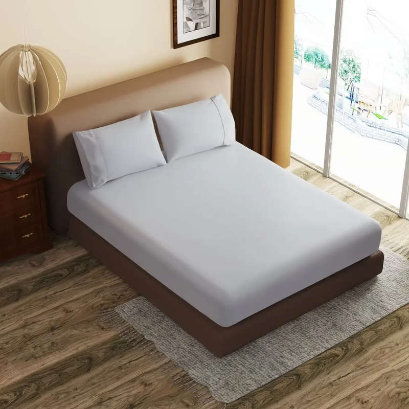 Queen Fitted Sheet & Pillowcase Set! - Grey