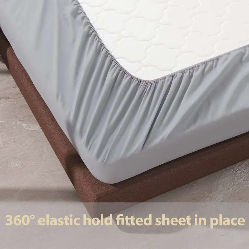 Queen Fitted Sheet & Pillowcase Set! - Grey