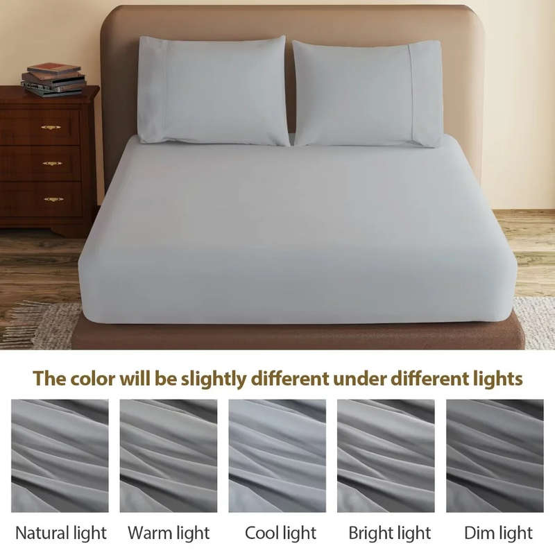 Queen Fitted Sheet & Pillowcase Set! - Grey