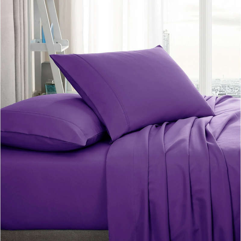 Fitted Sheet & Pillowcase Set! - Purple