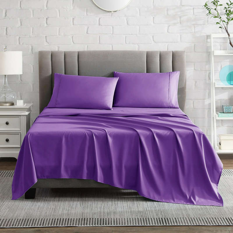 Fitted Sheet & Pillowcase Set! - Purple