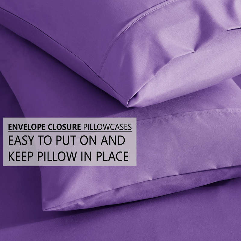 Fitted Sheet & Pillowcase Set! - Purple
