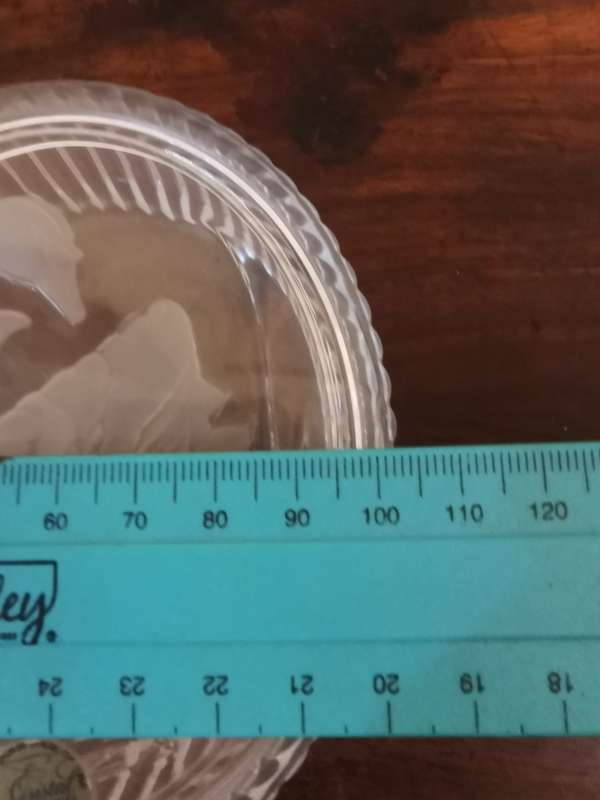 Antique Cristal D'Arques France Frosted Swan Lidded Dish