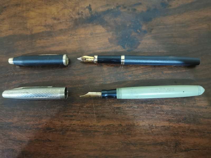 Pair of Vintage Gold Nib Fountain Pens
