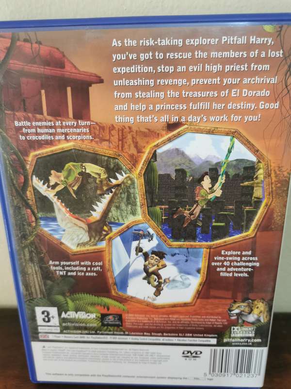 Pitfall the Lost Expedition on PlayStation 2 with Booklet