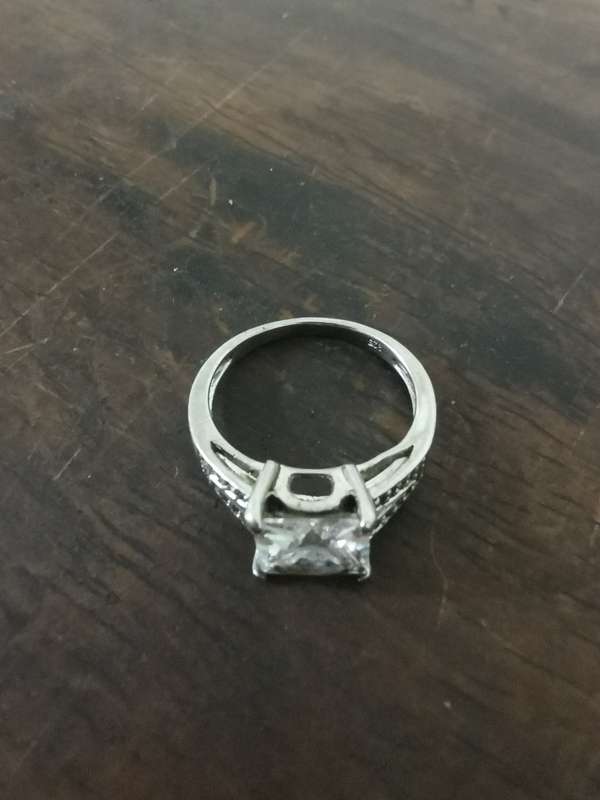 Breathtaking Sterling Silver Ring with a Large Center Stone