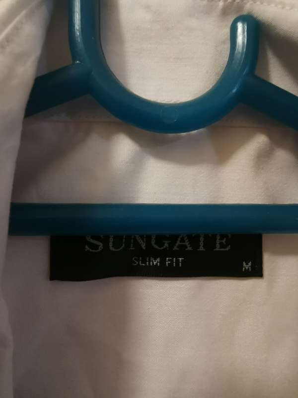 Sungate Slim Fit Pure White Shirt - Size M