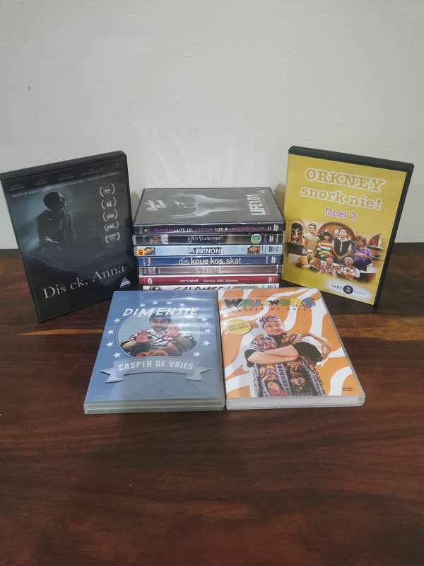 Selection of Afrikaans Movies and Comedians on DVD