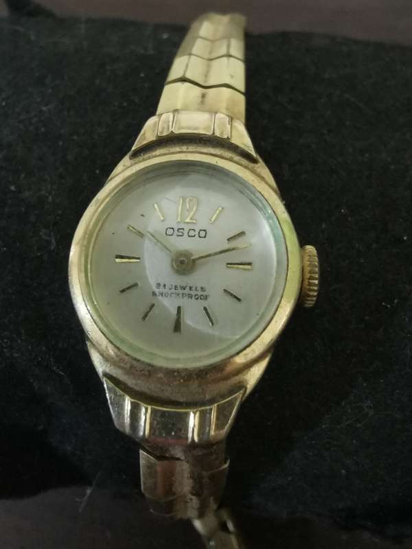 Vintage 21 Jewels Rolled Gold Osco Ladies Watch
