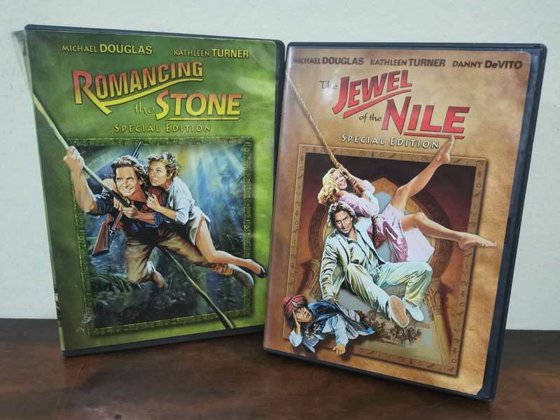 Very Rare Special Edition Set on DVD with Booklets - Romancing the Stone and Jewel of the NIle