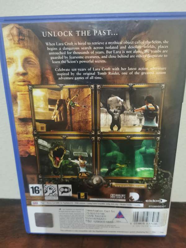 Tomb Raider Anniversary on PlayStation 2 with booklet