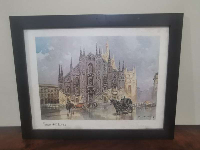 Piazza del Duomo print in lovely frame - 45cmx36cm