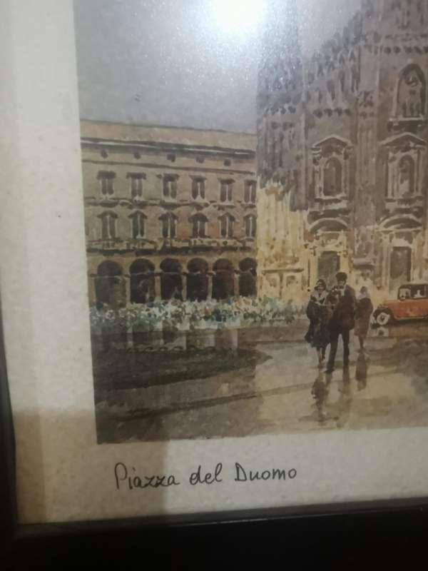 Piazza del Duomo print in lovely frame - 45cmx36cm