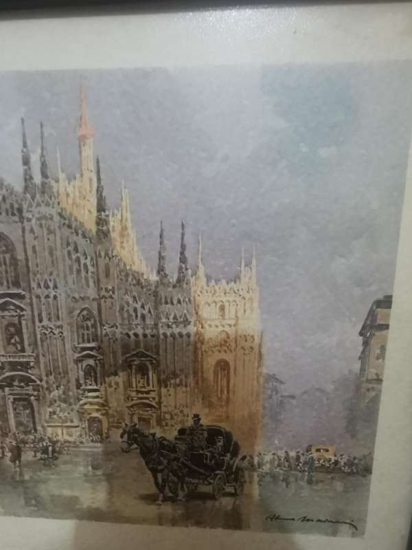 Piazza del Duomo print in lovely frame - 45cmx36cm