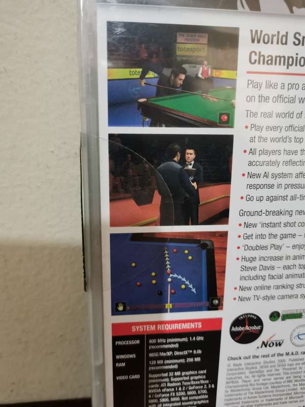 New and Sealed - SEGA World Snooker Championship 2005 on PC
