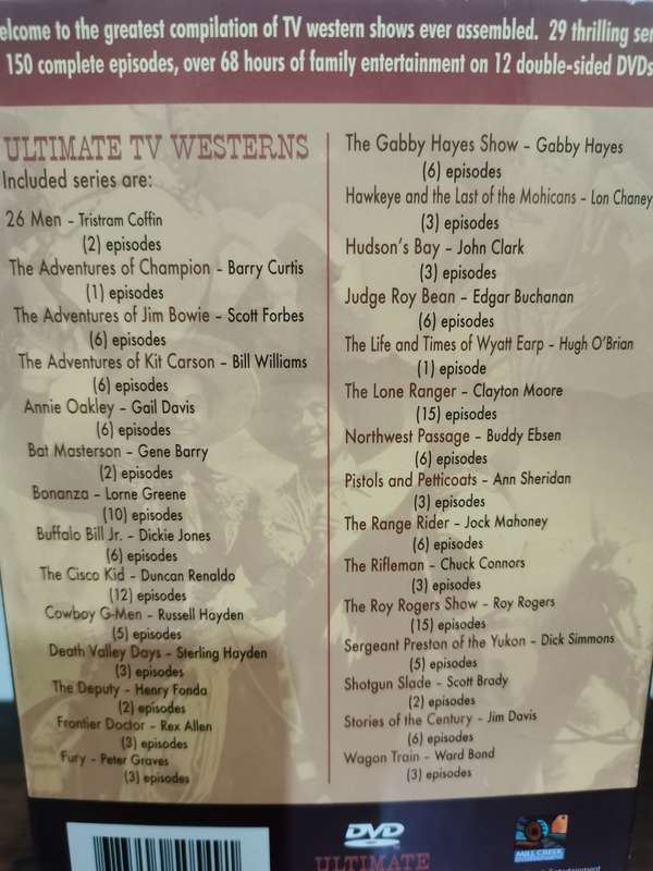 Ultimate TV Westerns DVD Box Set - amazing find!