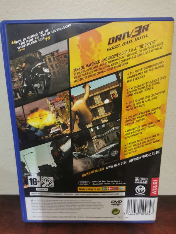 Driv3r on PlayStation 2 with Booklet