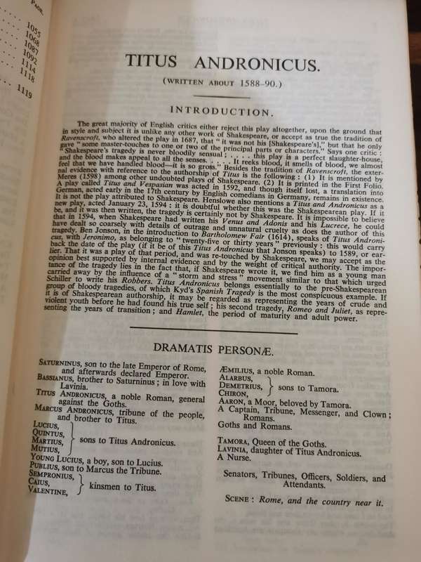 The Complete Works of William Shakespeare - Rare Antique Book