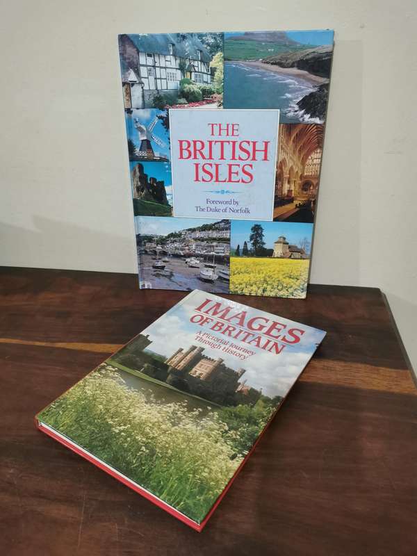 Large Hardcover Illustrated Book Pair of Britain and its Isles