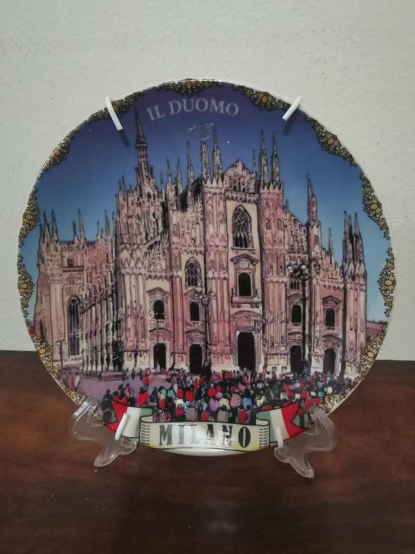 De Muzio Milano Italy Display Plate of il Duomo