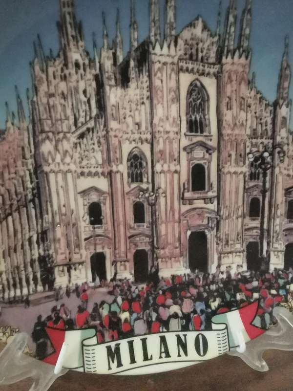 De Muzio Milano Italy Display Plate of il Duomo