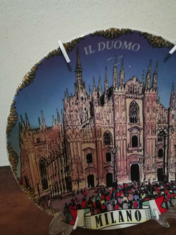 De Muzio Milano Italy Display Plate of il Duomo